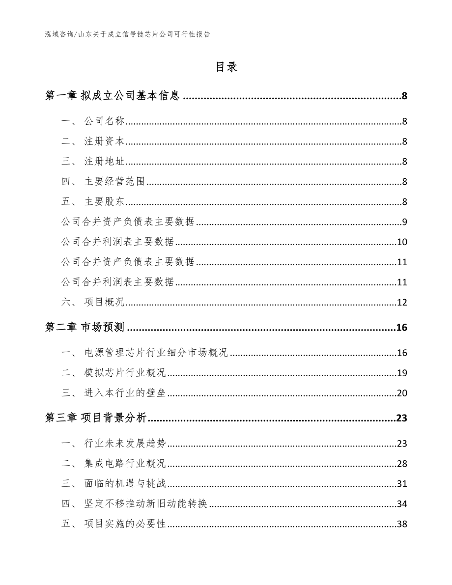 山东关于成立信号链芯片公司可行性报告（模板范本）_第3页