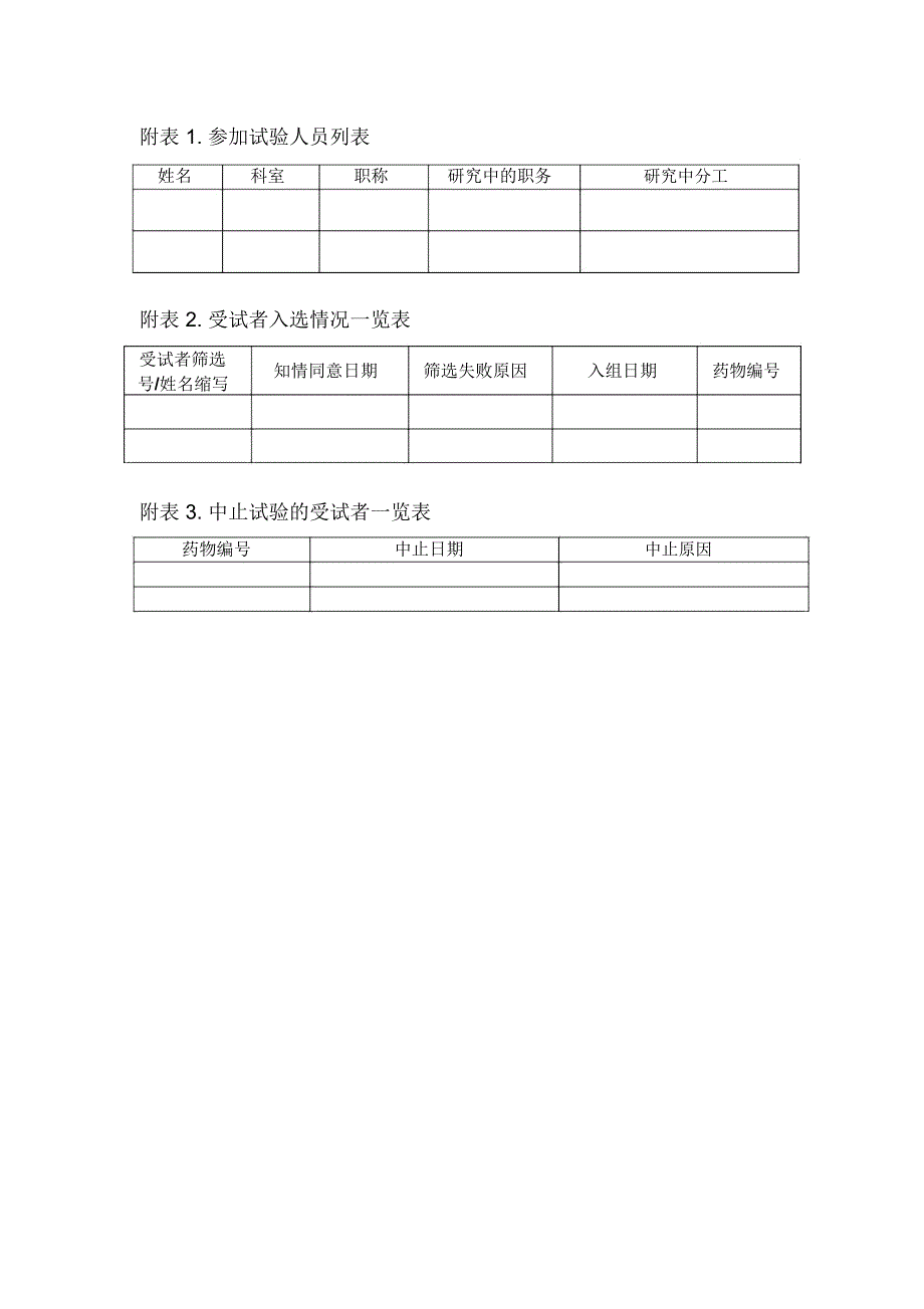 多中心临床试验的各中心小结表_第2页