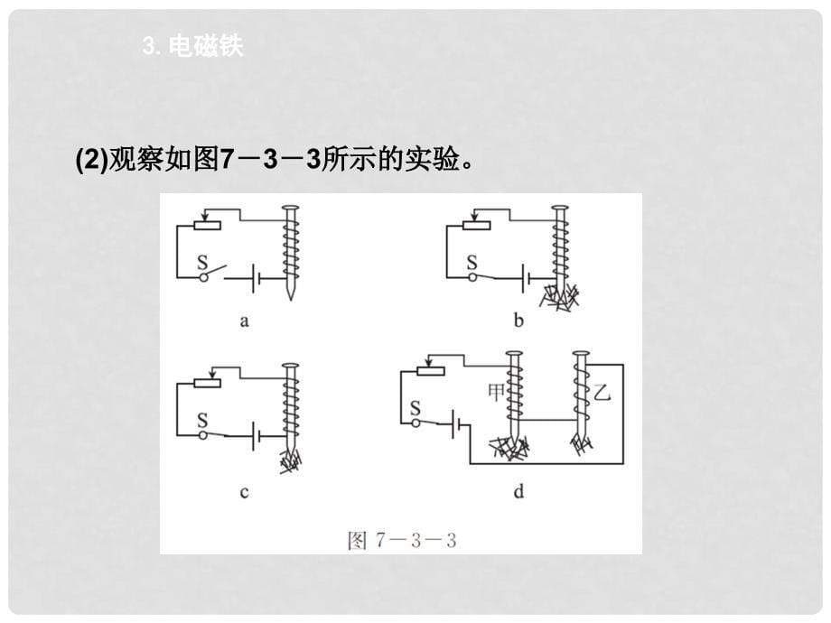 江西省信丰县西牛中学九年级物理上册 7.3 电磁铁课件 （新版）教科版_第5页