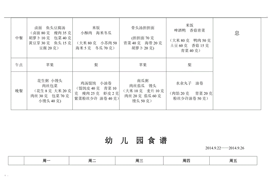 幼儿园每周带量食谱_第3页