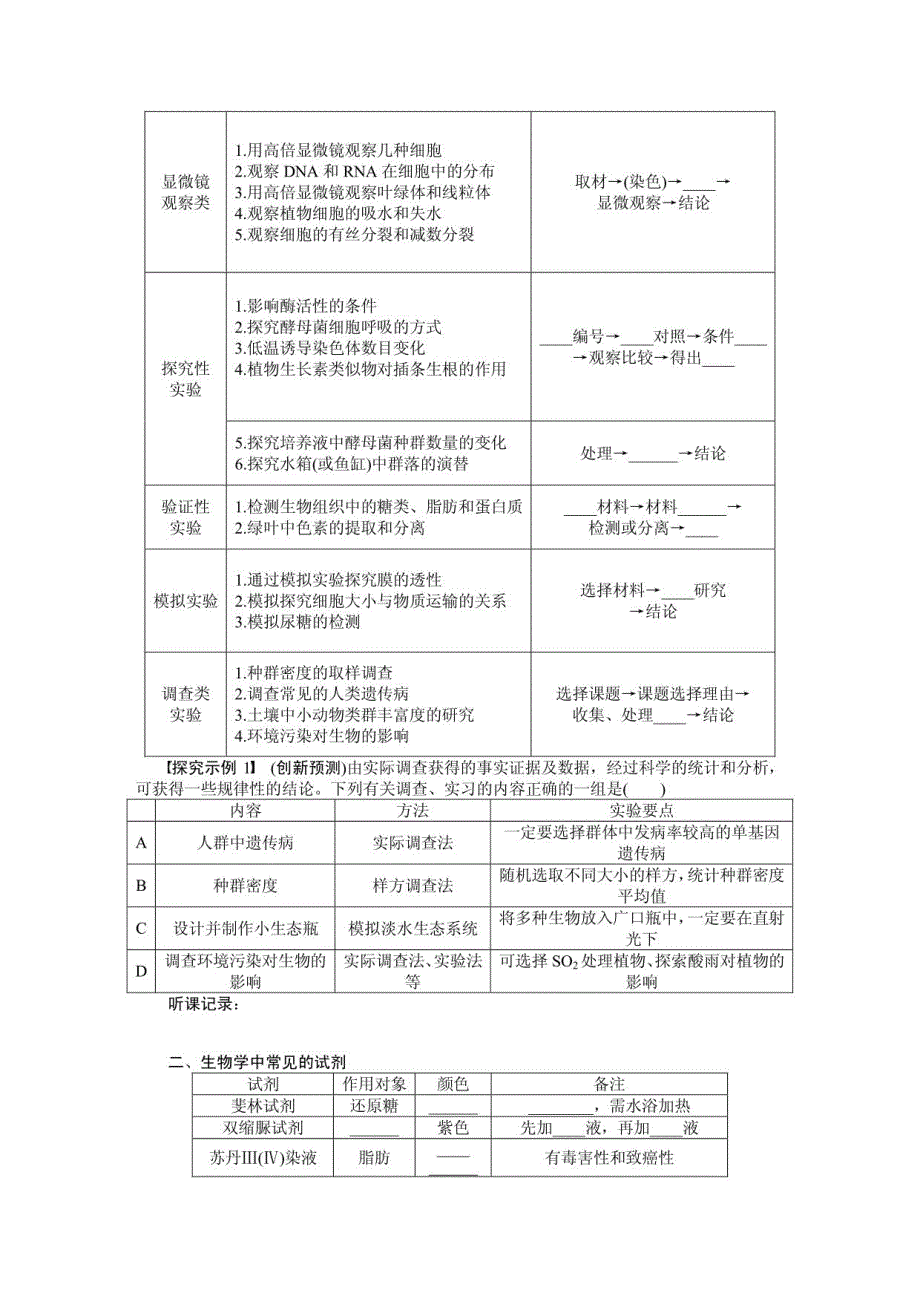 学案48生物实验与探究_第2页