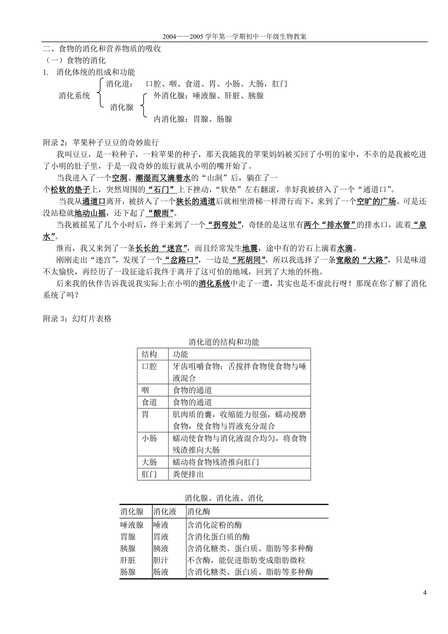 人的消化系统的组成和功能精彩教案[精选文档]_第4页