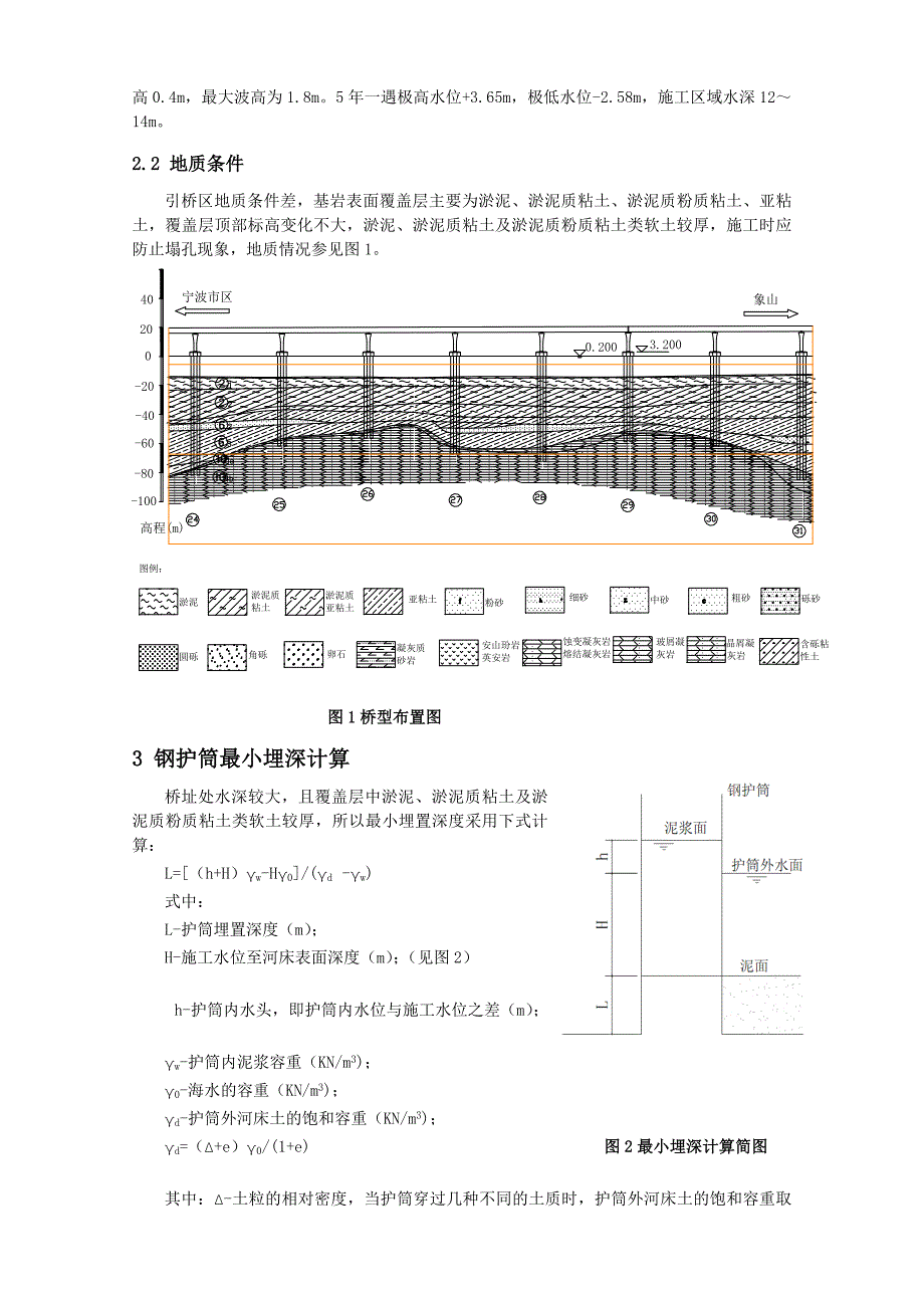 f海上引桥钢护筒式钻孔平台的设计与施工_第2页