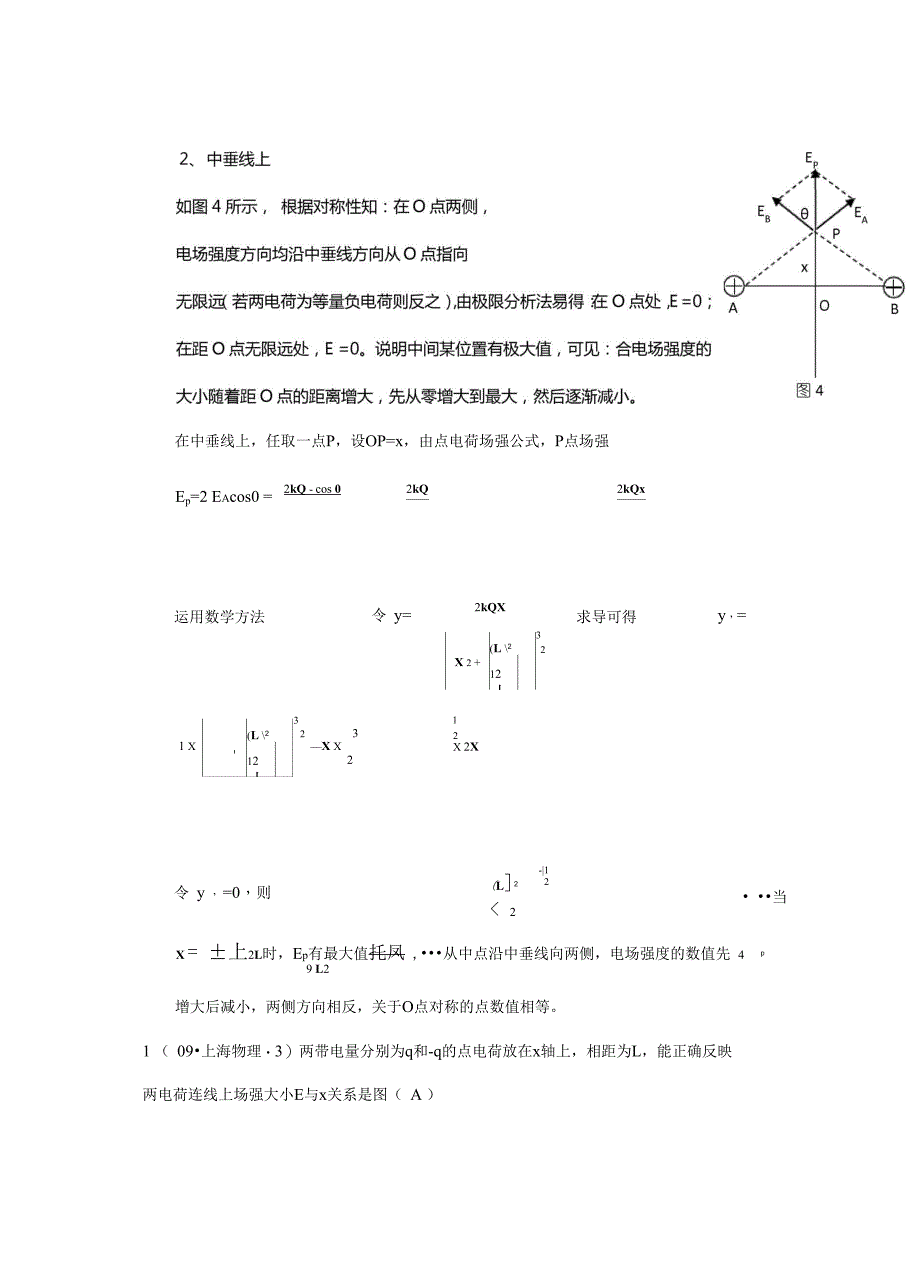 两等量同种(异种)电荷场强分布特点_第3页