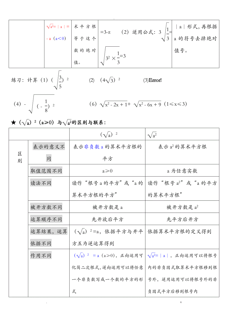 八年级下册数学--二次根式知识点整理_第3页