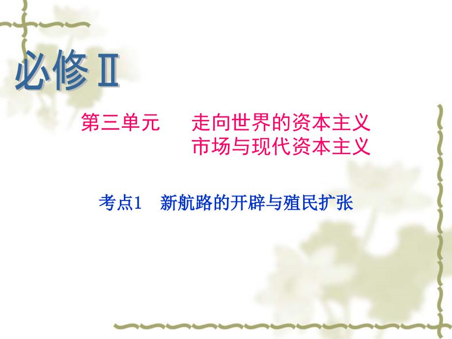 历史一轮复习必修Ⅱ第单元考点新航路的开辟与殖民扩张_第2页