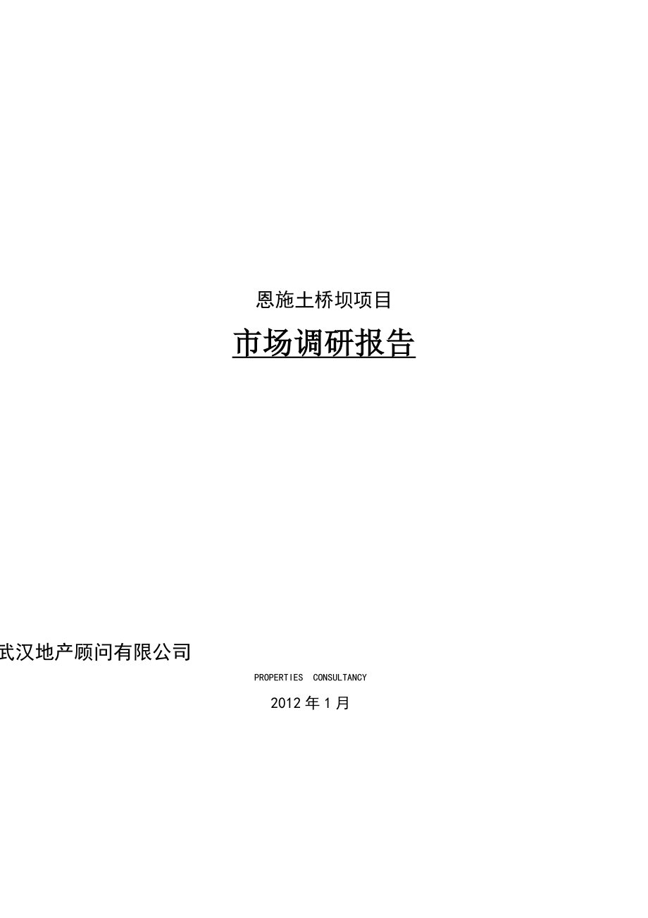 733802188湖北恩施土桥坝项目市场调研报告73p_第1页