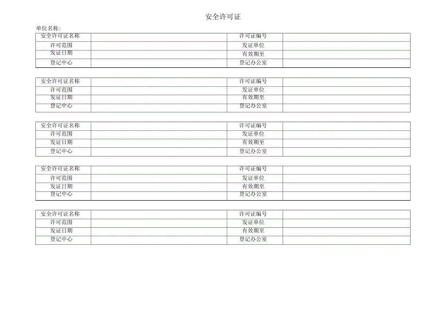 安全管理台账表格大全_第3页