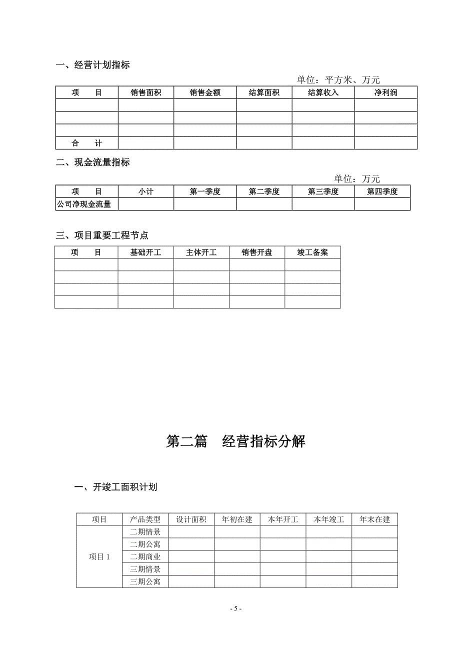 某房地产公司年度经营计划书.doc_第5页