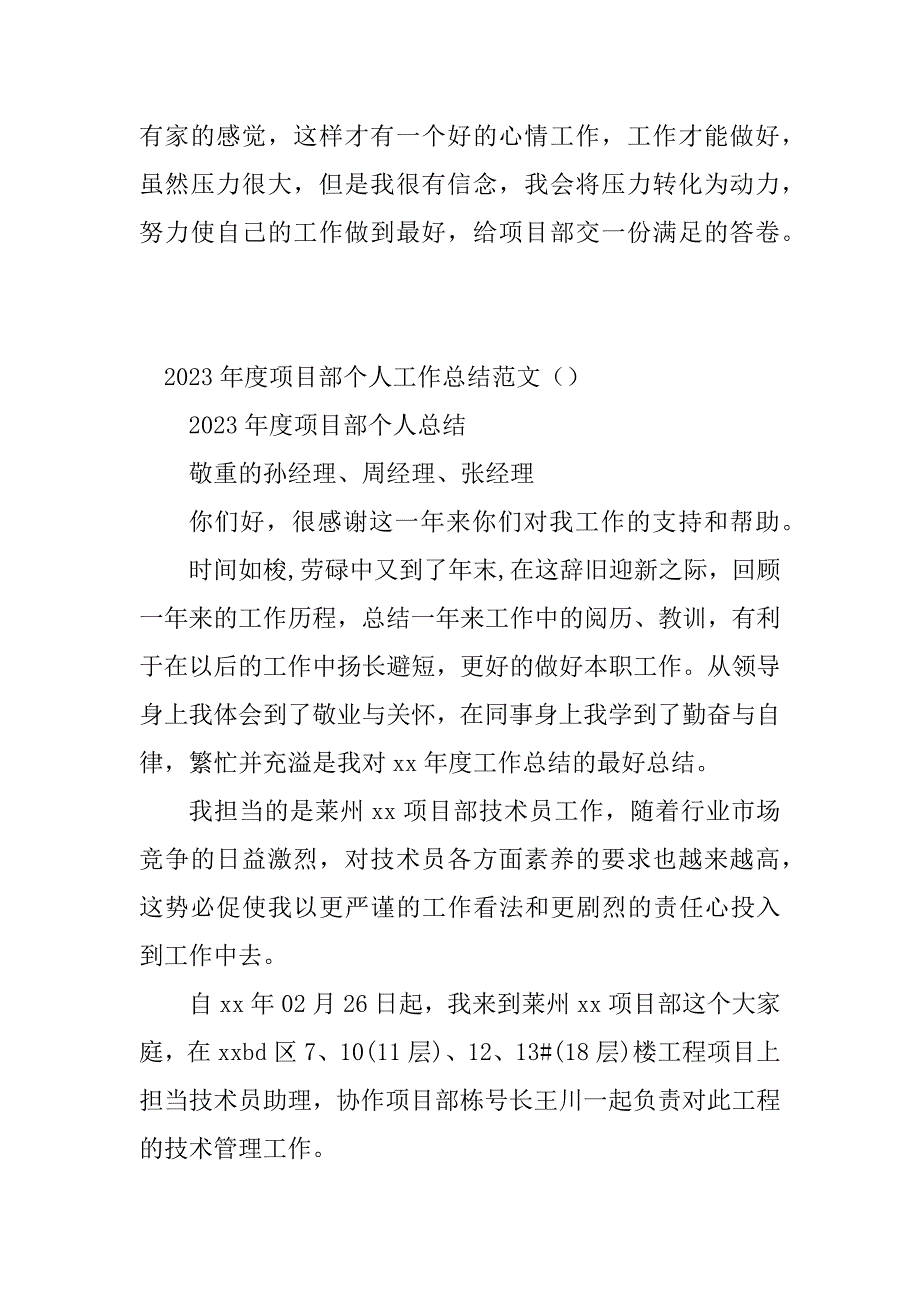 2023年项目部个人年度总结(3篇)_第3页