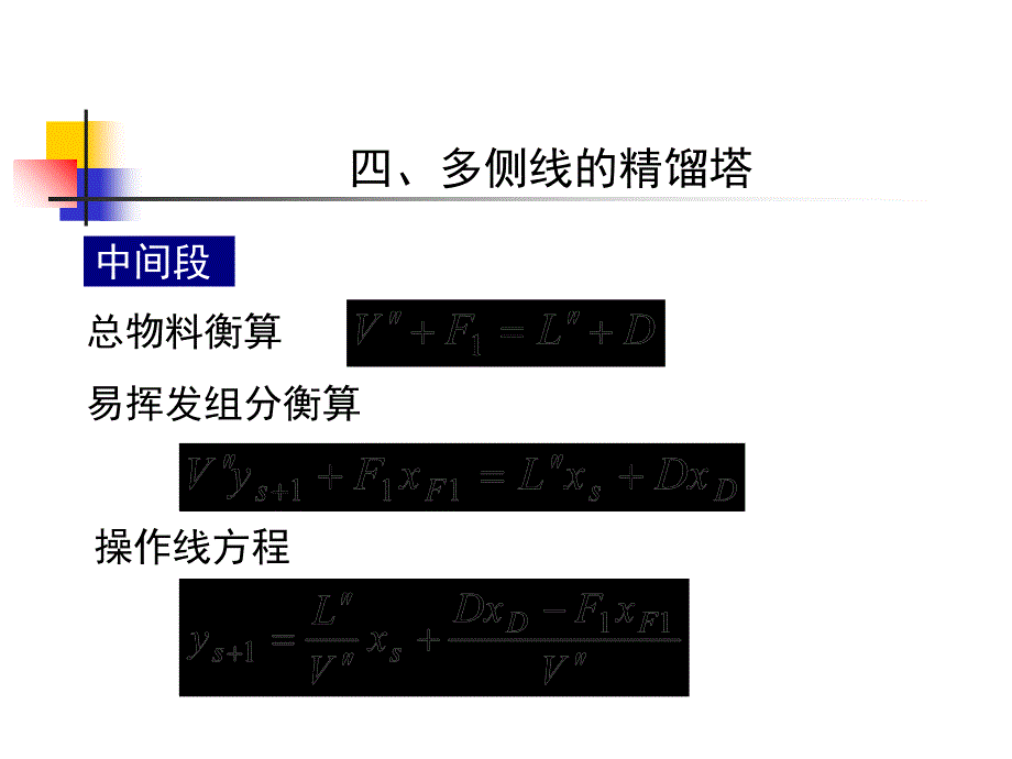 2728学时四多侧线的精馏塔化工传质与分离过程教学课件共33页_第4页