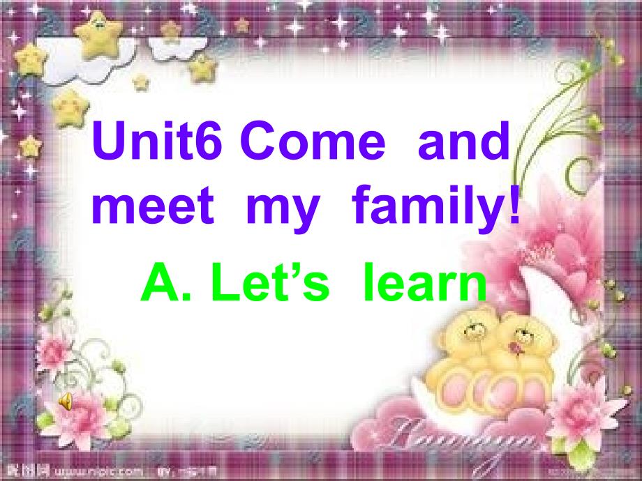 小学英语四年级上册Unit6Meetmyfamily第1课时课件_第1页