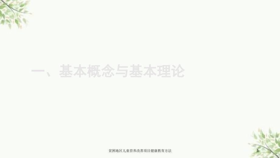 贫困地区儿童营养改善项目健康教育方法课件_第5页