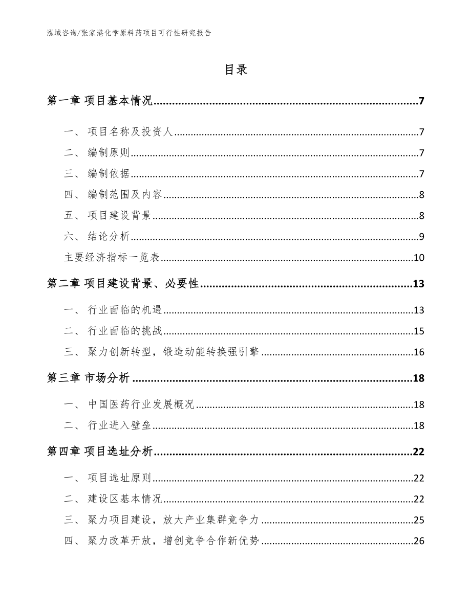 张家港化学原料药项目可行性研究报告_参考范文_第2页