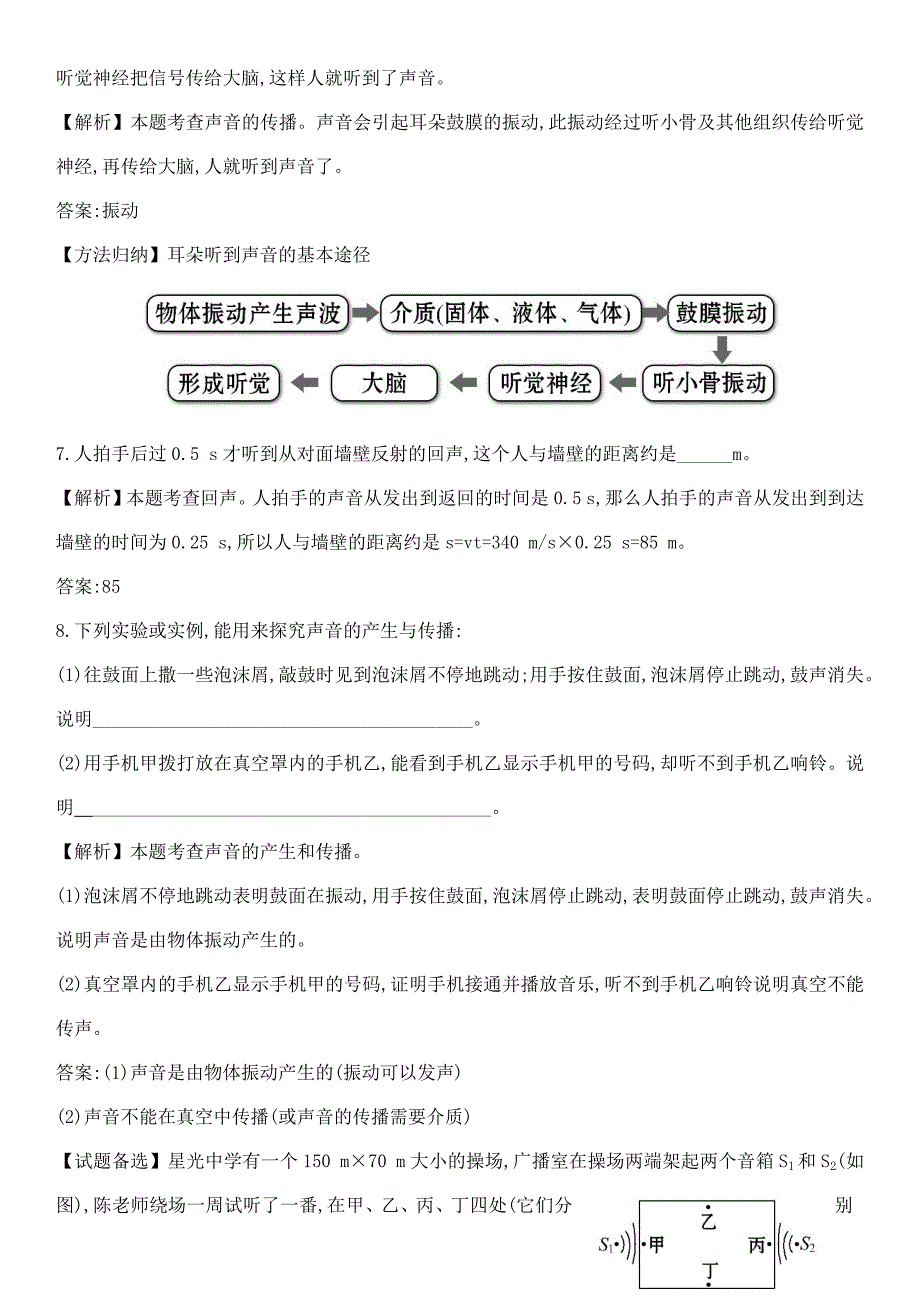 2015九年级物理《声音的产生与传播》基础达标检测_第2页