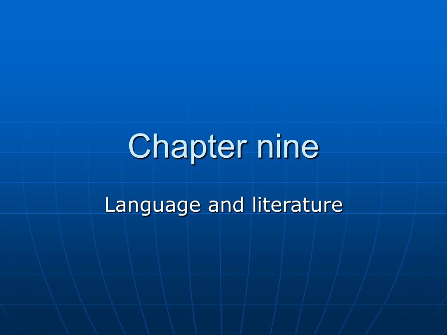 语言学教程chapter 9 language and literature_第1页