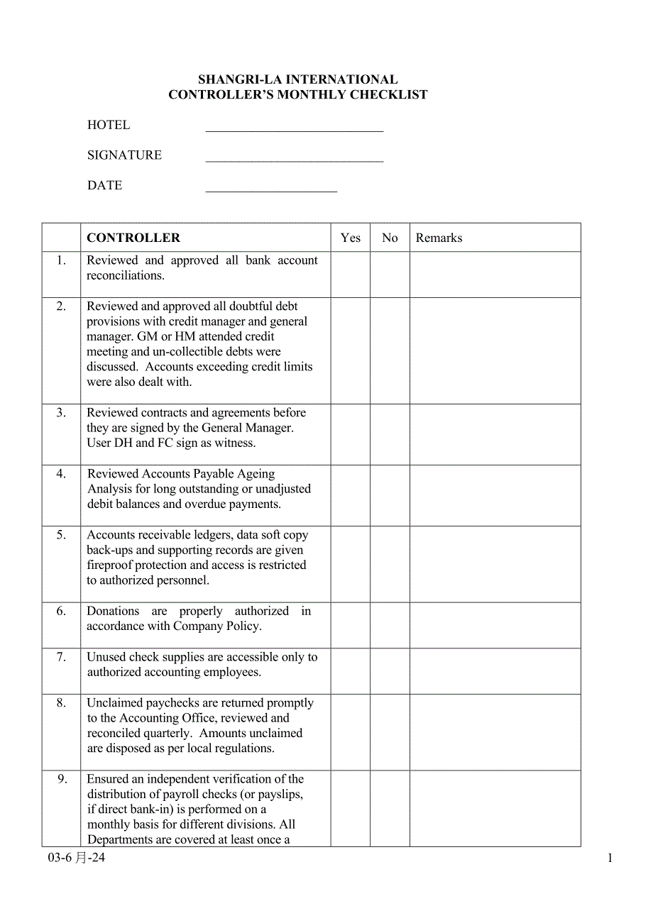 国际酒店财务总监CHECKLIST.doc_第2页