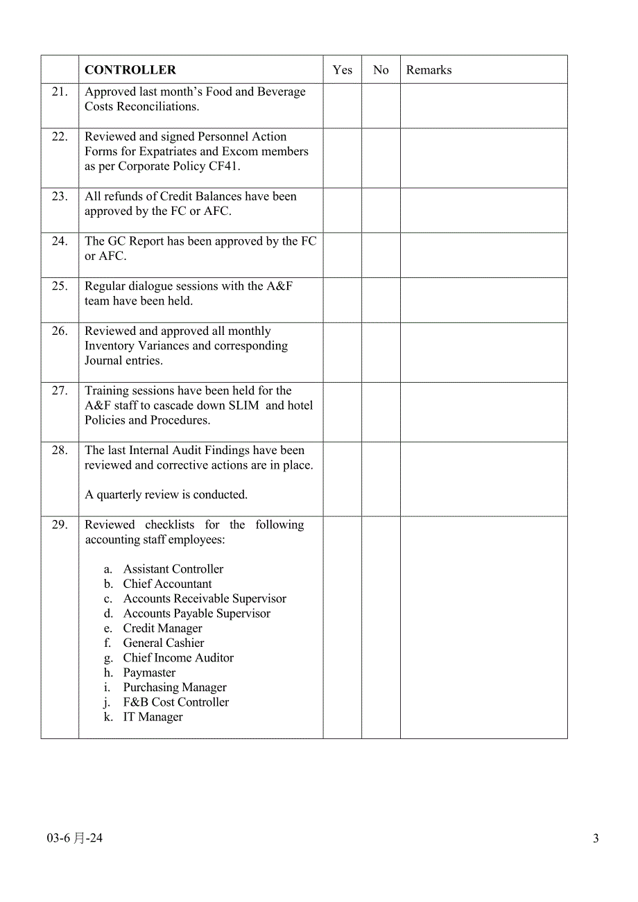 国际酒店财务总监CHECKLIST.doc_第4页