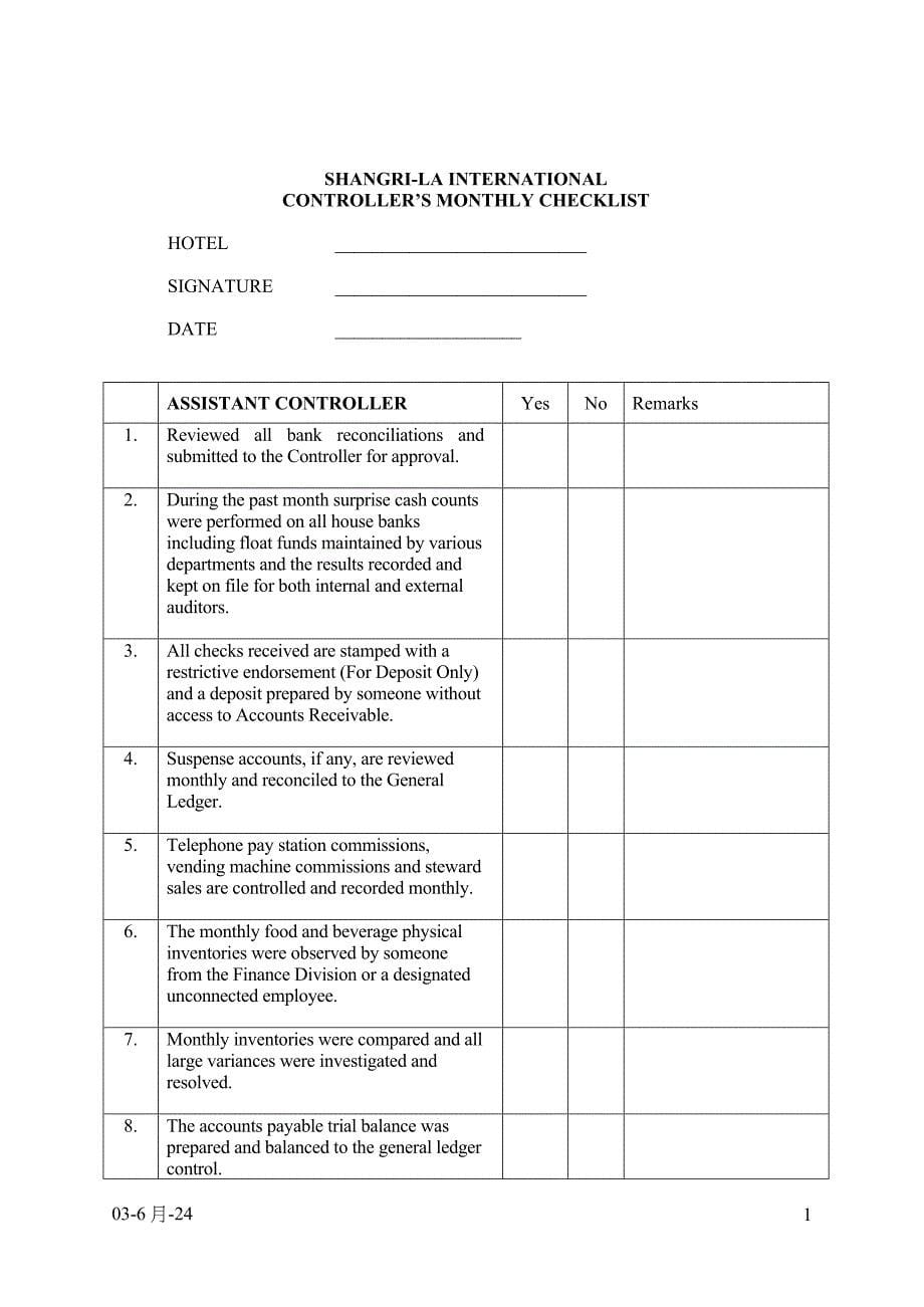 国际酒店财务总监CHECKLIST.doc_第5页