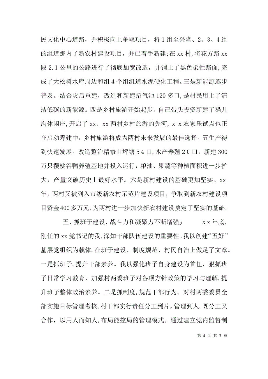 村支书的述职报告_第4页