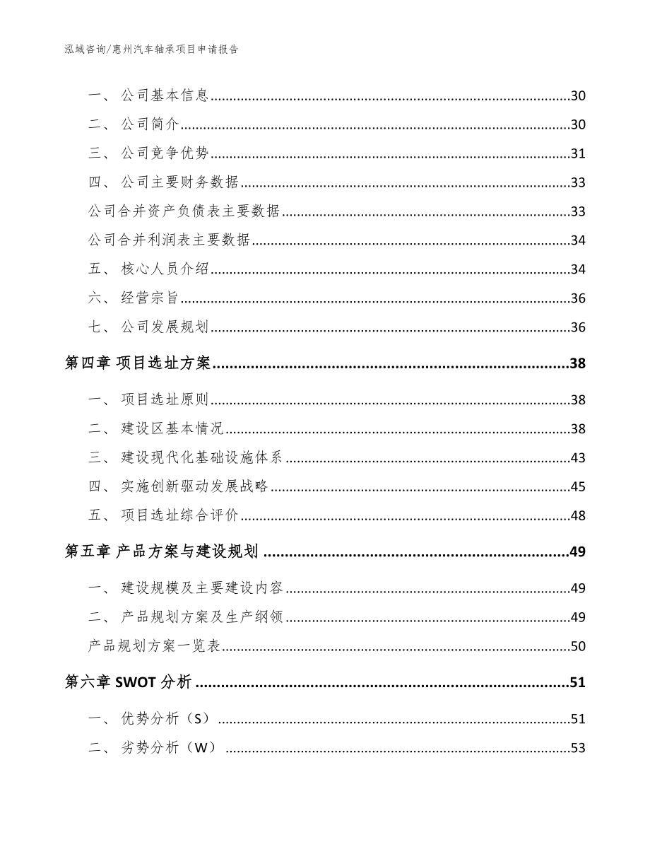 惠州汽车轴承项目申请报告【范文】_第2页
