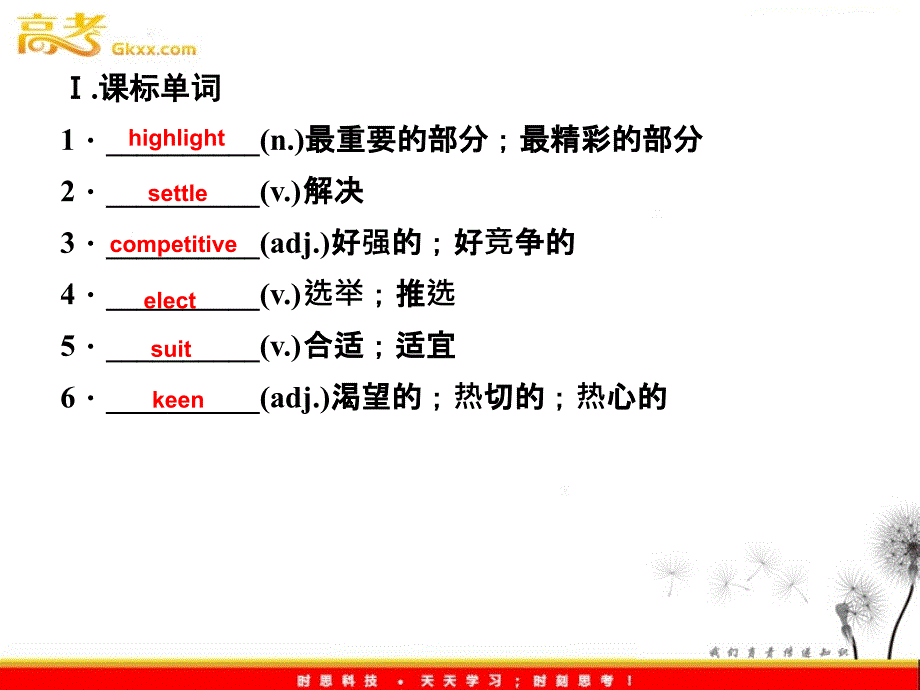 高考英语一轮复习 Module2 Highlights of My Senior Year 课件 （外研版选修7）_第3页