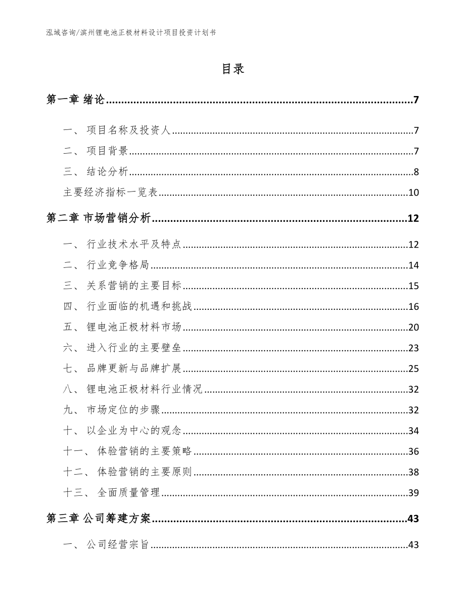 滨州锂电池正极材料设计项目投资计划书【模板范本】_第2页