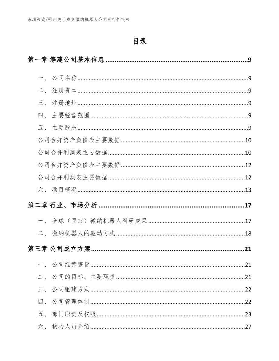 鄂州关于成立微纳机器人公司可行性报告（参考模板）_第2页