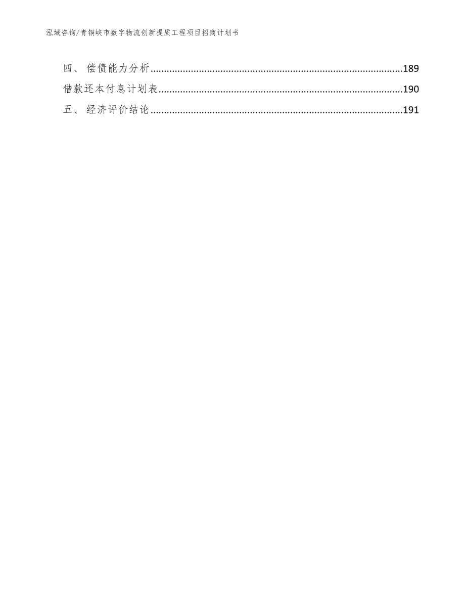 青铜峡市数字物流创新提质工程项目招商计划书_第5页