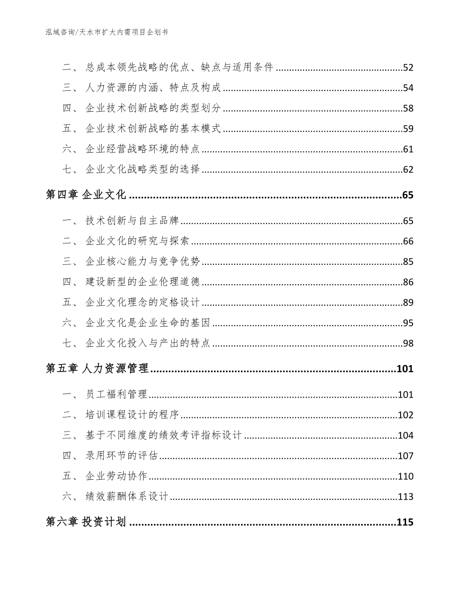 天水市扩大内需项目企划书（模板范文）_第2页