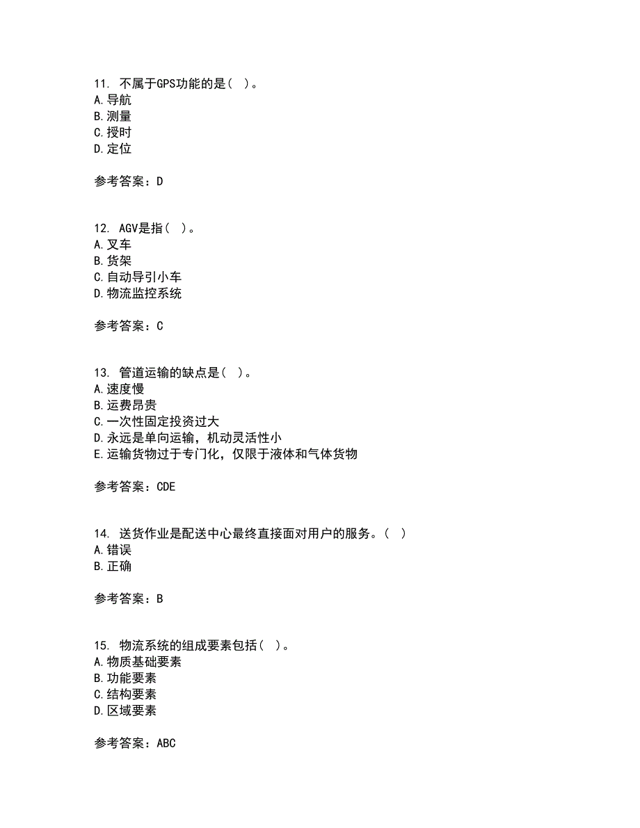 大连理工大学21秋《物流自动化》平时作业二参考答案62_第3页