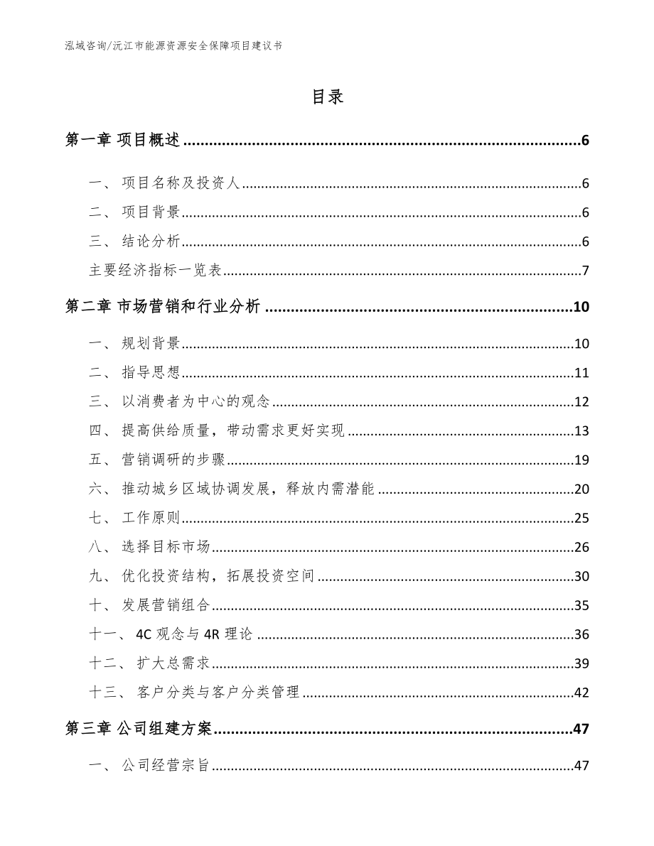 沅江市能源资源安全保障项目建议书_模板范文_第2页