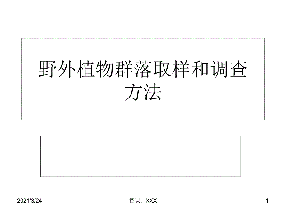 群落生态学-野外植物群落取样和调查和方法PPT课件_第1页