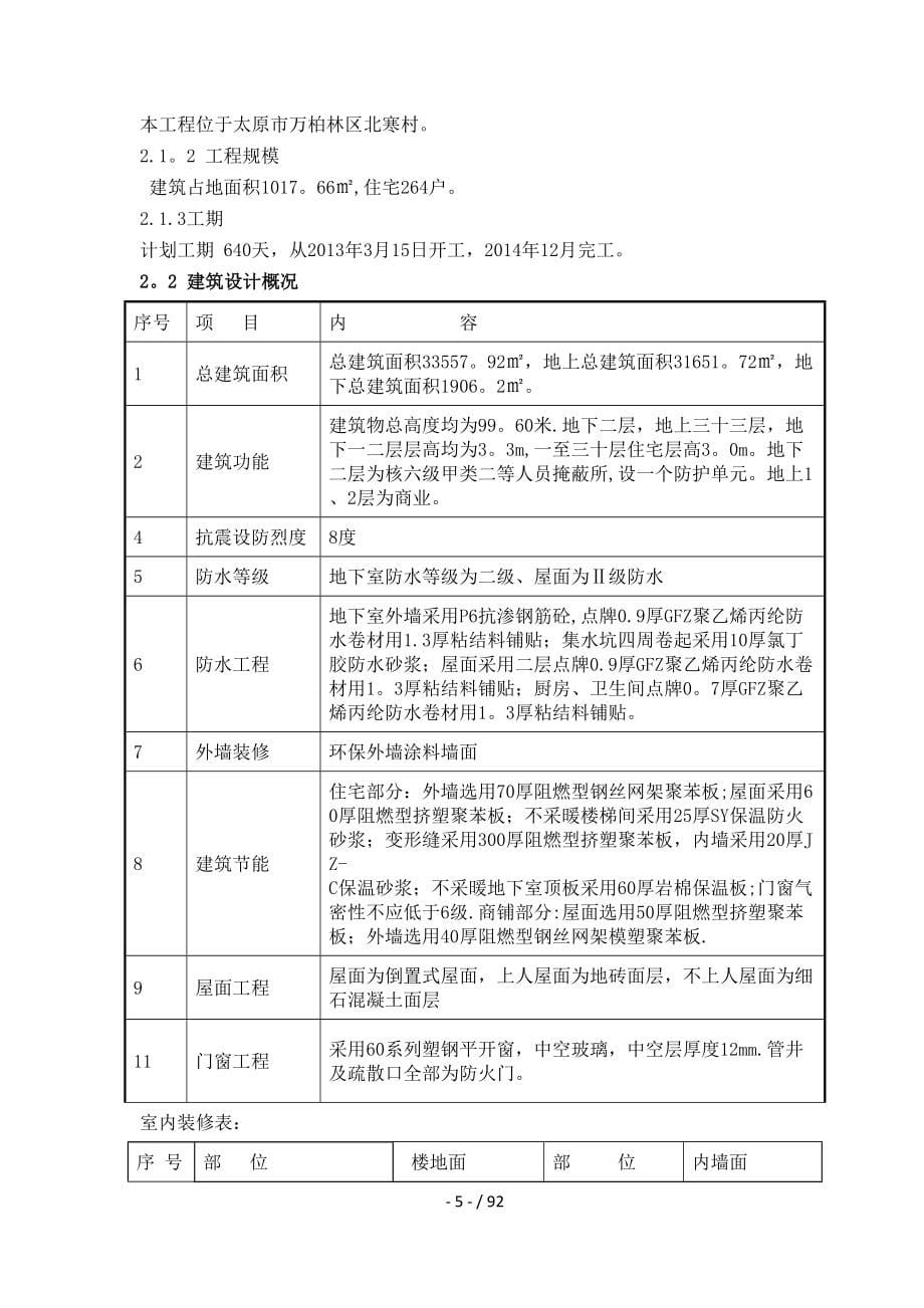 玉门小区六区2#楼施工组织设计终版_第5页