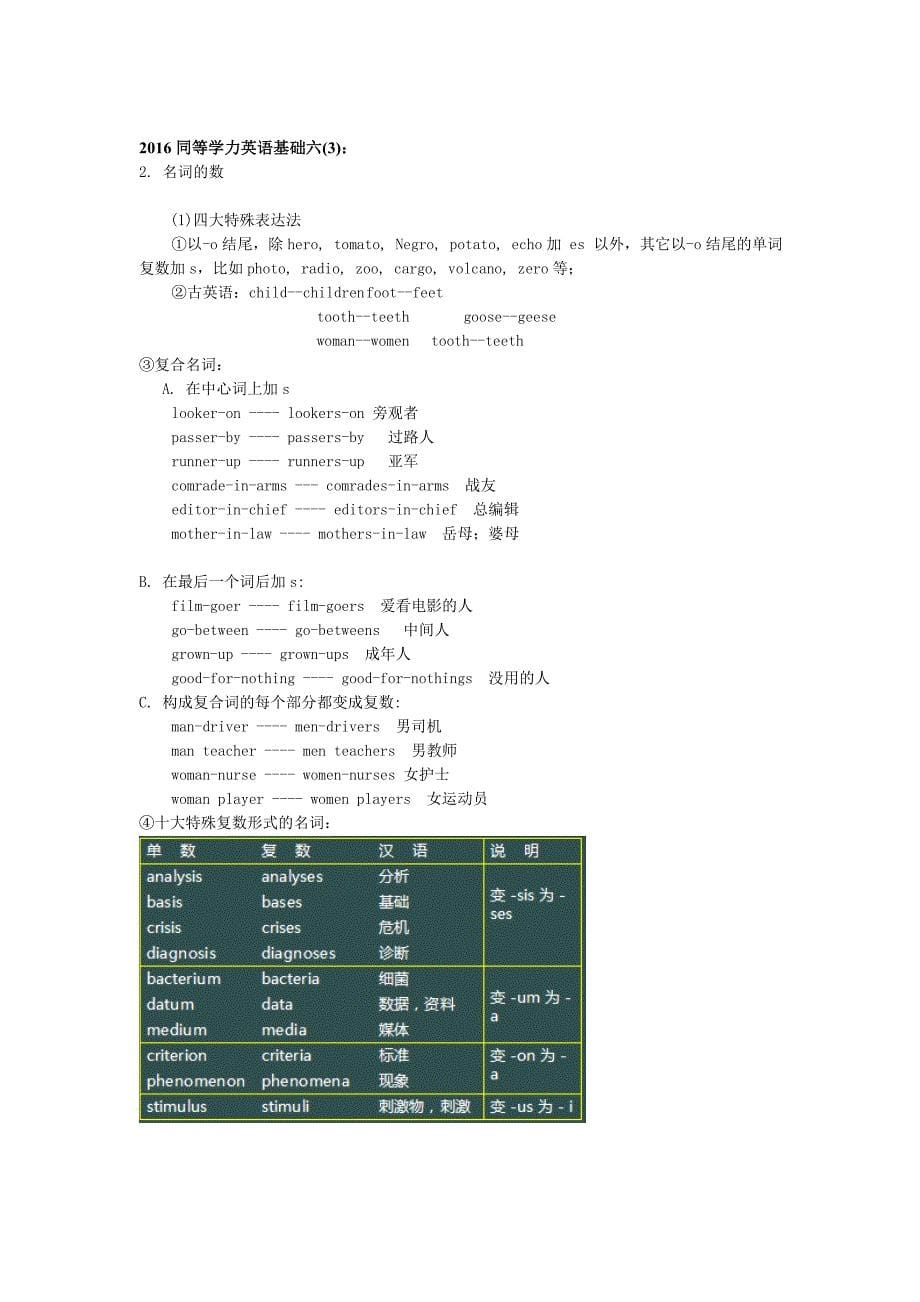 的同等学力英语基础六词汇题名词语法_第5页