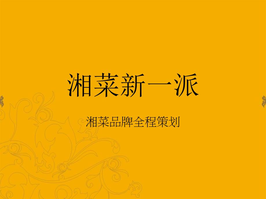 湘菜品牌营销策划.ppt_第1页