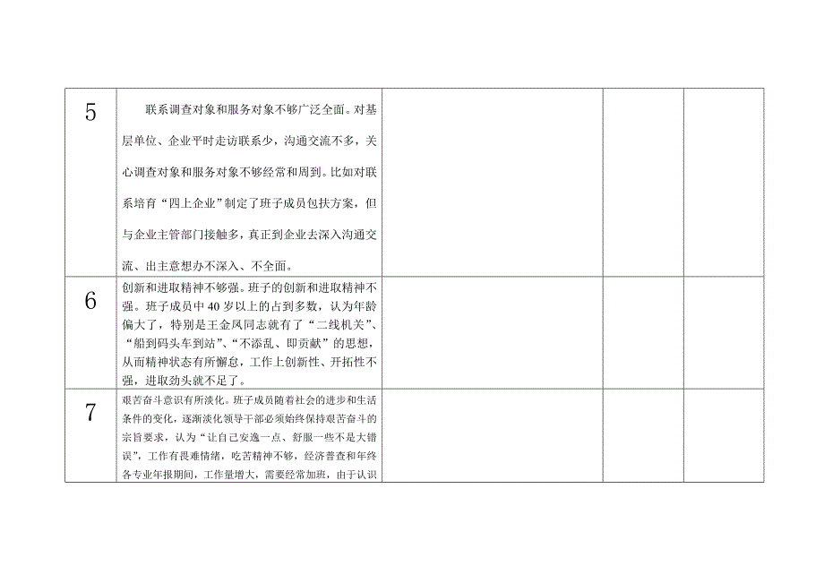 统计局领导班子整改清单_第4页