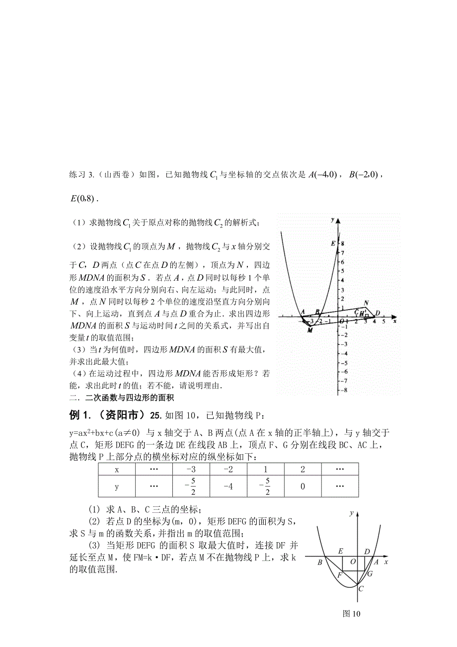 二次函数与四边形的动点问题_第2页