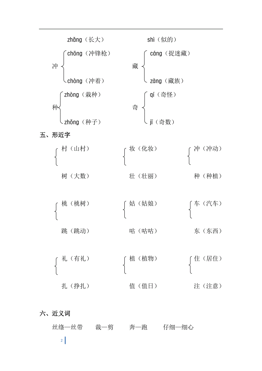 ((完整版))二年级语文下册单元知识点汇总-推荐文档_第2页