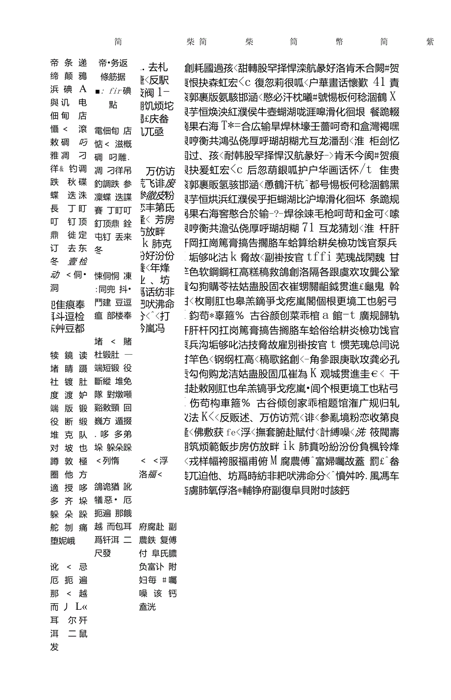 3500个常用汉字硬笔书法繁简对照表(精心整理制作)_第3页