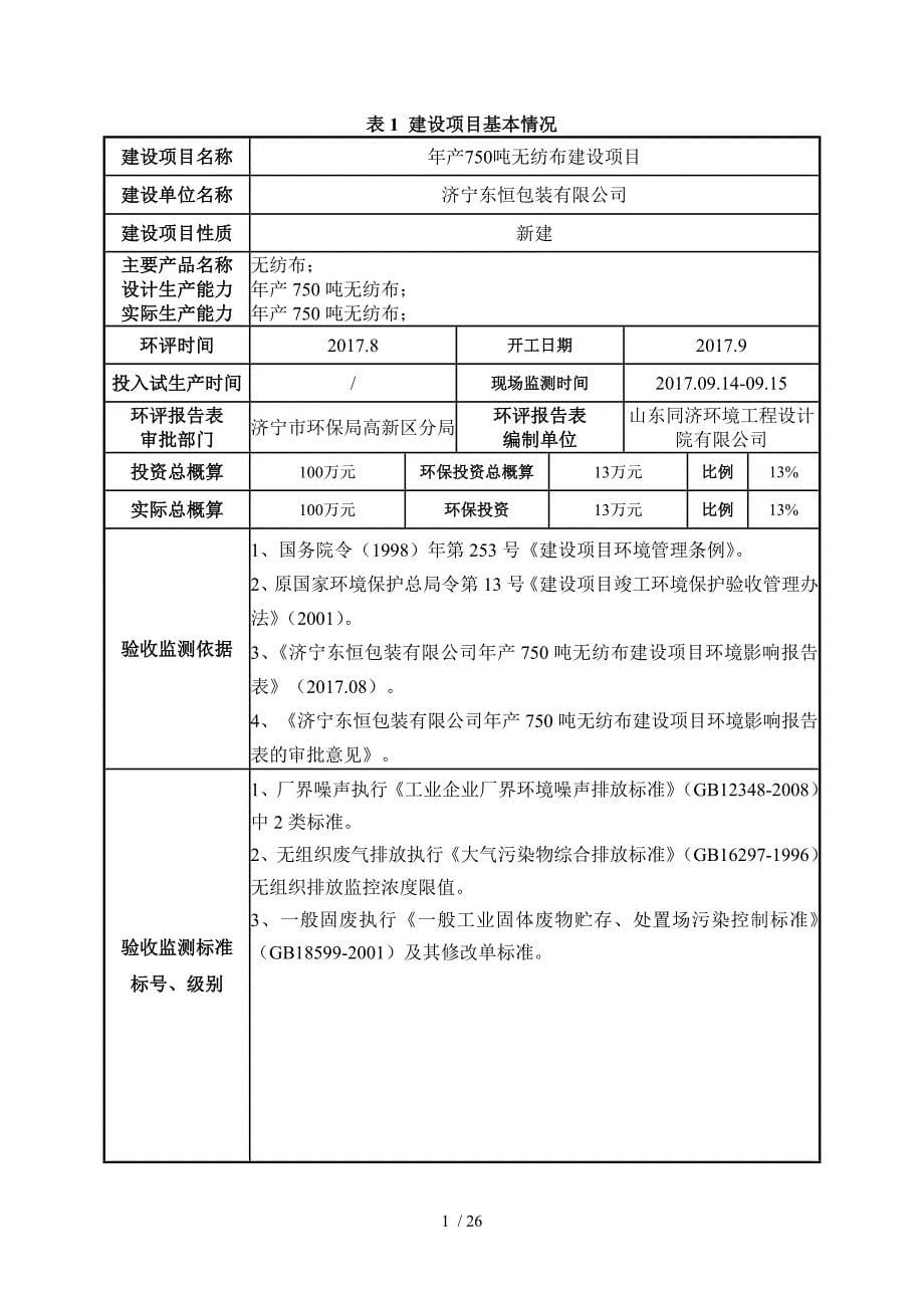 济宁东恒包装有限公司建设项目竣工环境保护_第5页