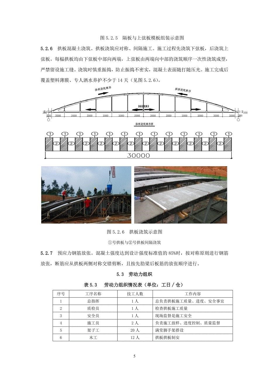 先张法预应力拱板原位现浇施工工法(修4).doc_第5页