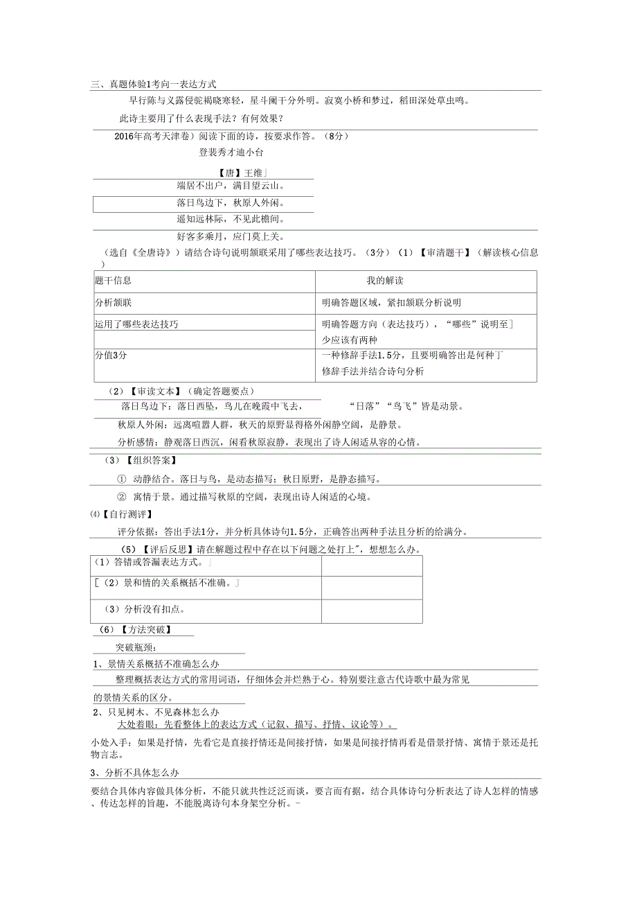 诗歌鉴赏表达技巧公开课_第2页