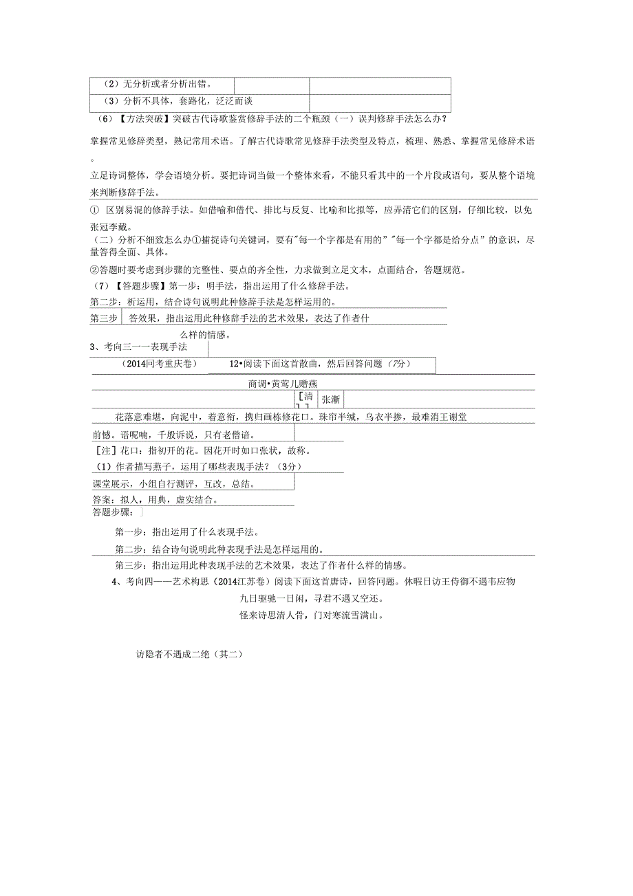 诗歌鉴赏表达技巧公开课_第4页