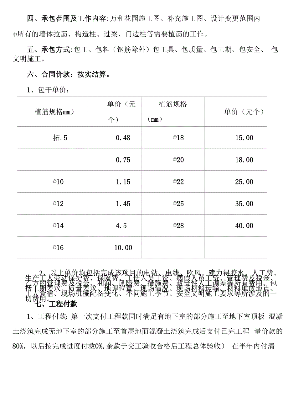 植筋承包合同书_第4页