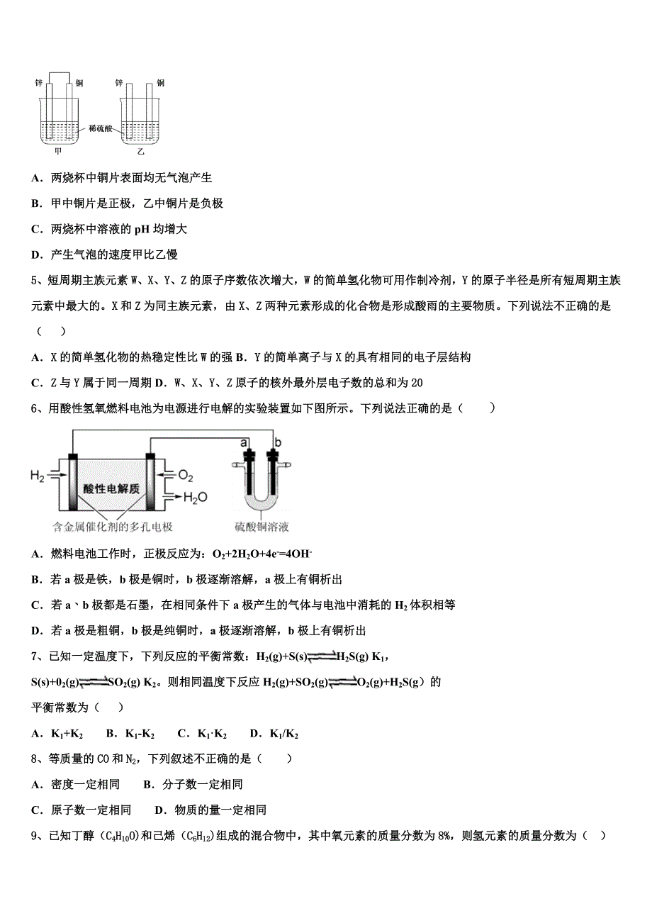 2023学年眉山市重点中学化学高一下期末复习检测试题（含答案解析）.doc_第2页