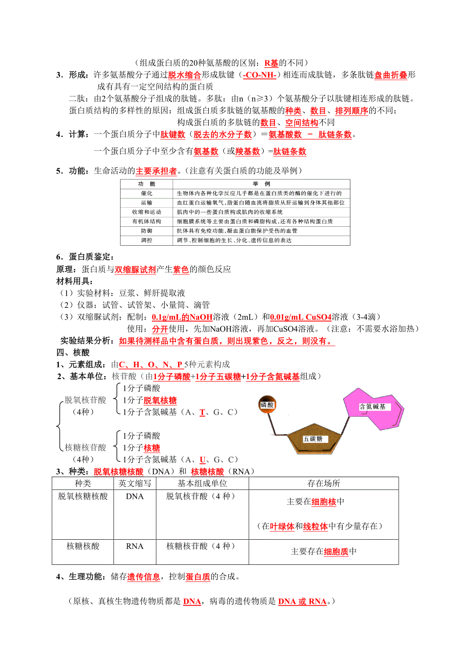 高中生物必修1知识精华_第3页