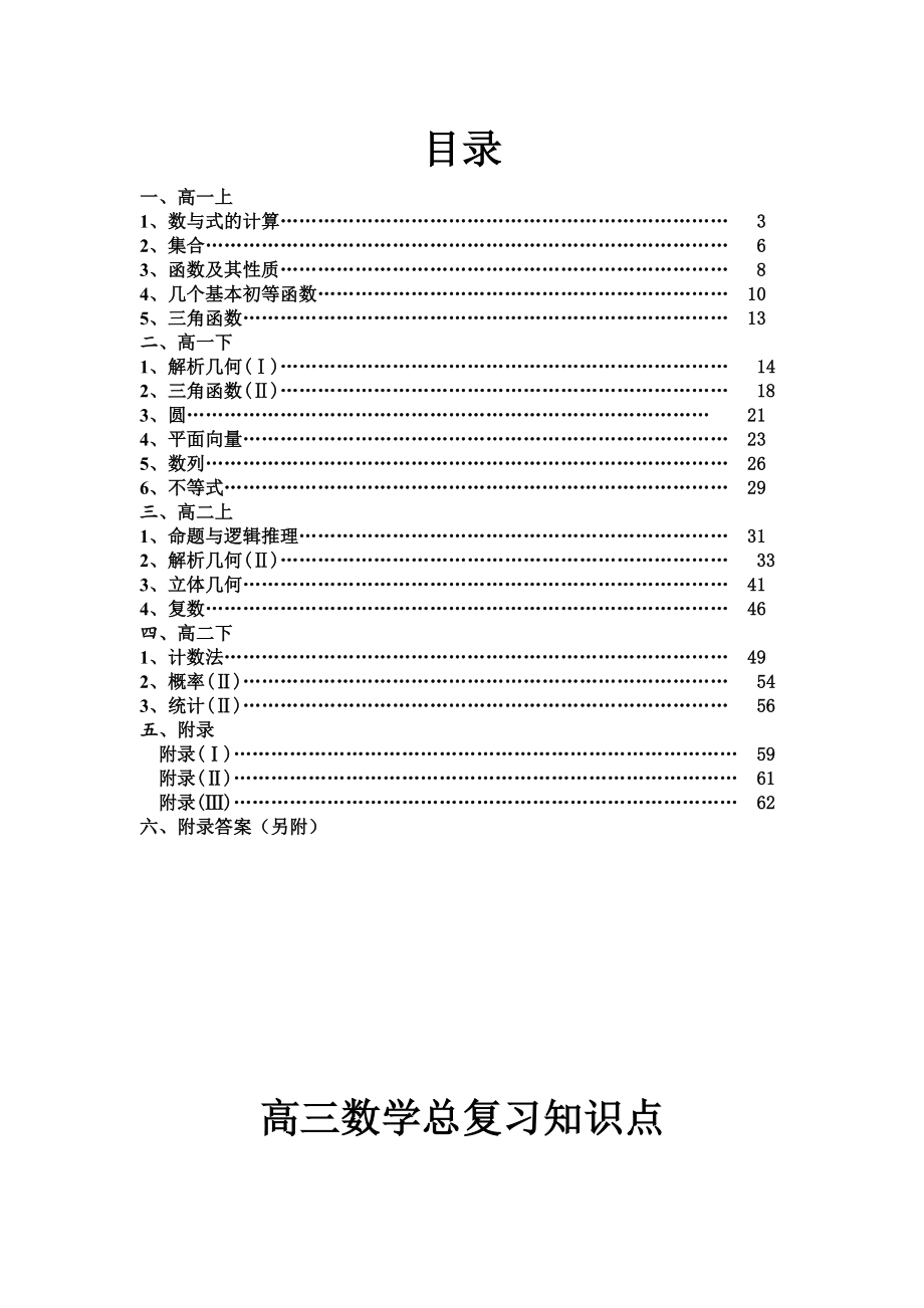 江苏省对口单招高中数学复习知识点_第2页