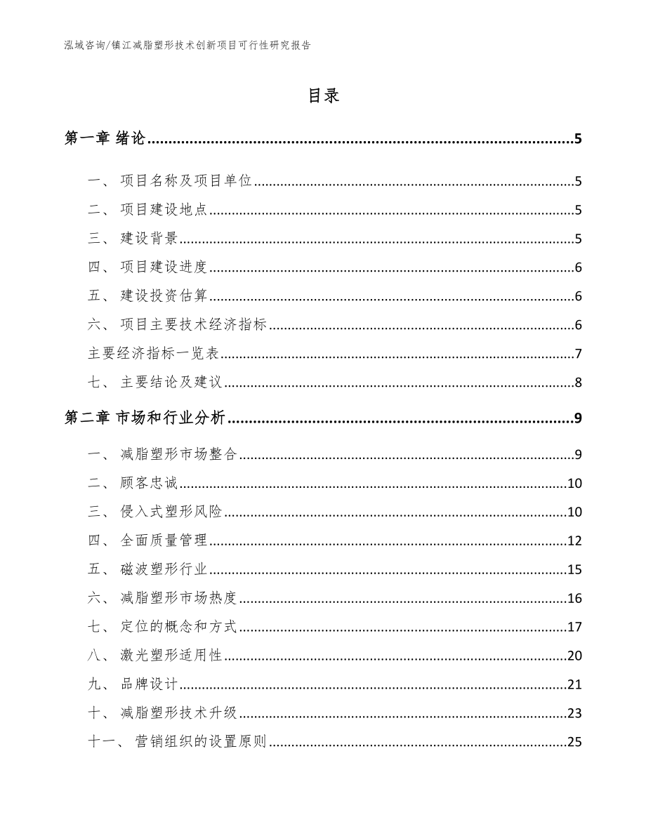 镇江减脂塑形技术创新项目可行性研究报告_参考模板_第1页