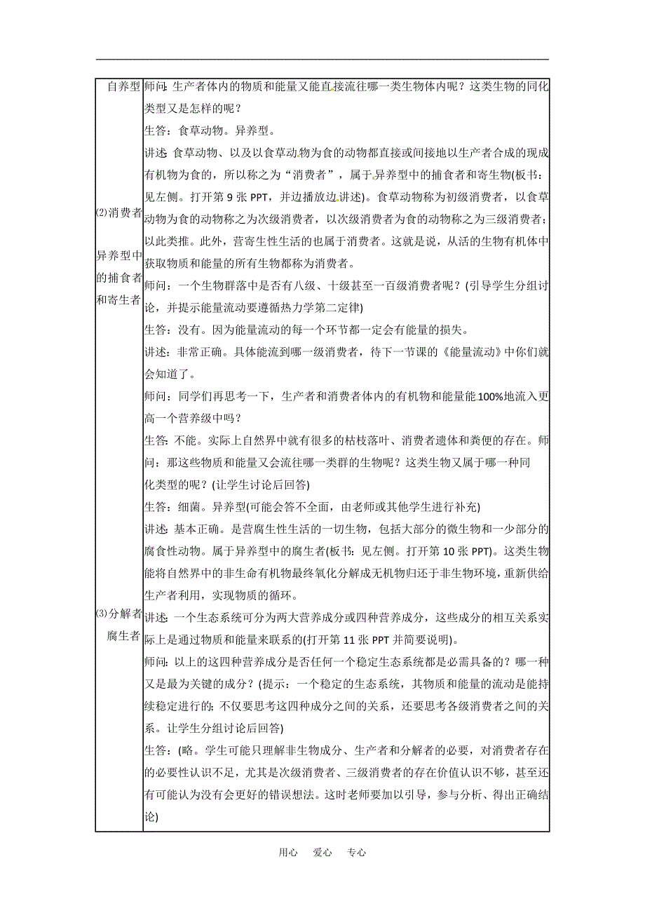 高中生物61生态系统的营养结构教案新人教版浙科版必修3_第3页